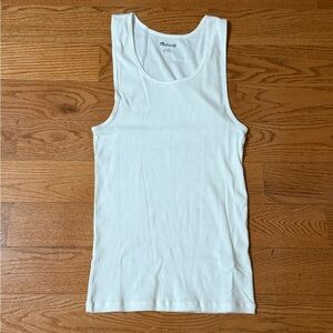 Men’s Madewell White Ribbed Tank Top - Size Medium